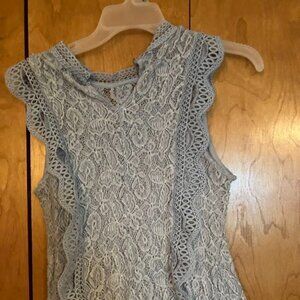 Light Blue Lacy Top
